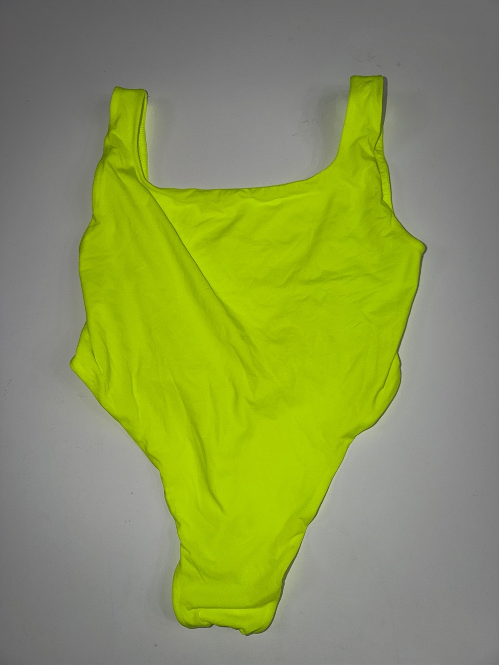 SKIMS Neon Lime High-Cut Tank thong Bodysuit. Sz S loungewear, athleisure